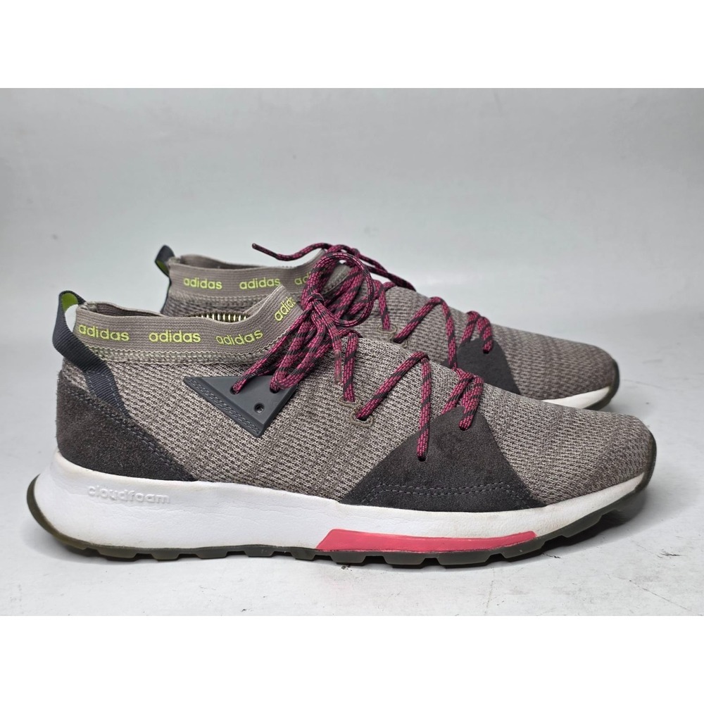 ADIDAS Quesa Women's Sneakers Size 9 Gray Running Knit‎ Mesh Cloudfoam Shoes